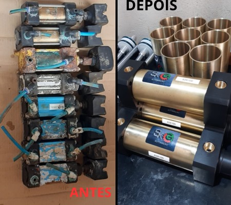 Reforma de Cilindros de Aço Inoxidável
